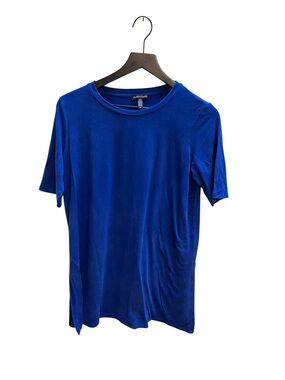 Eileen Fisher Royal Blue Crew Neck T-Shirt/tunic size small